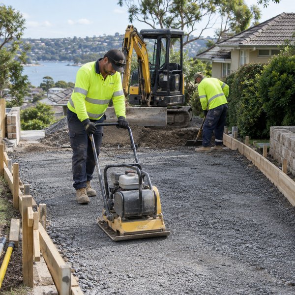 Decorative Concrete & Driveways - Excavation, Base Preparation and Formwork in Sydney North Shore