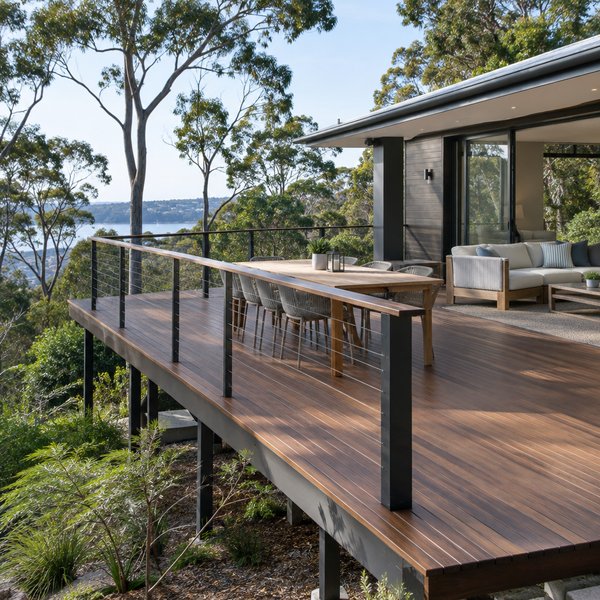 Usable Space on Steep and Uneven Blocks - Decking in Sydney North Shore