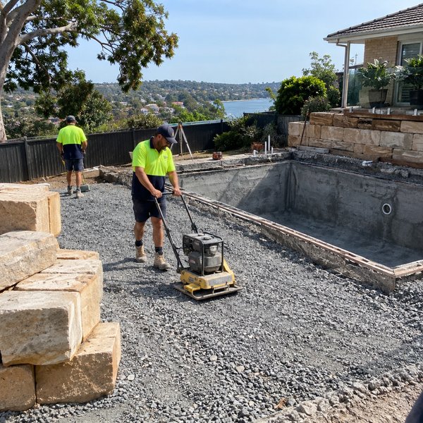 Pool Landscaping - Excavation, Walls and Sub-Base Preparation in Sydney North Shore