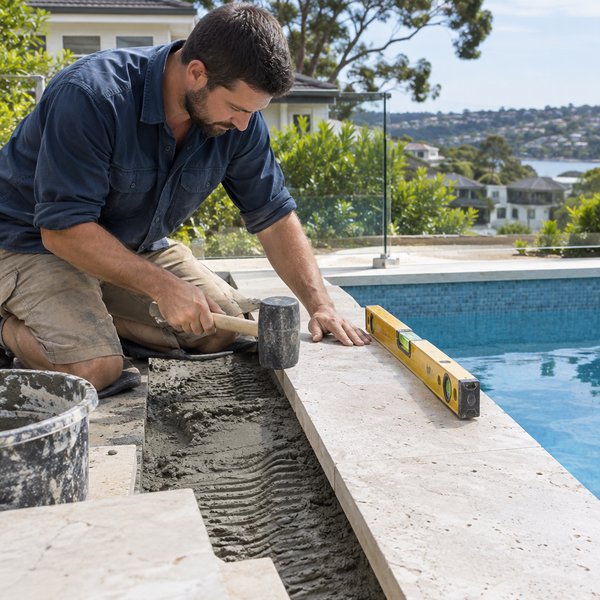 Pool Landscaping - Coping, Paving and Drainage Installation in Sydney North Shore